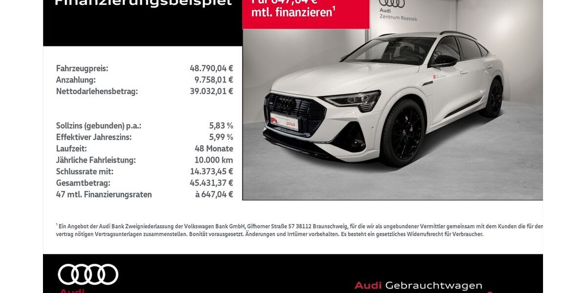 Audi e-tron 13.456 km 45.990 &euro; Rostock 18059