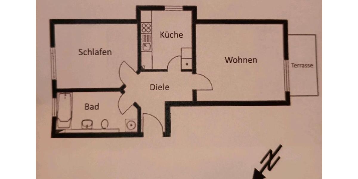Etagenwohnung Klipphausen - 2 Zimmer, 60 m&sup2;, 690&euro; | Angebot:24663662