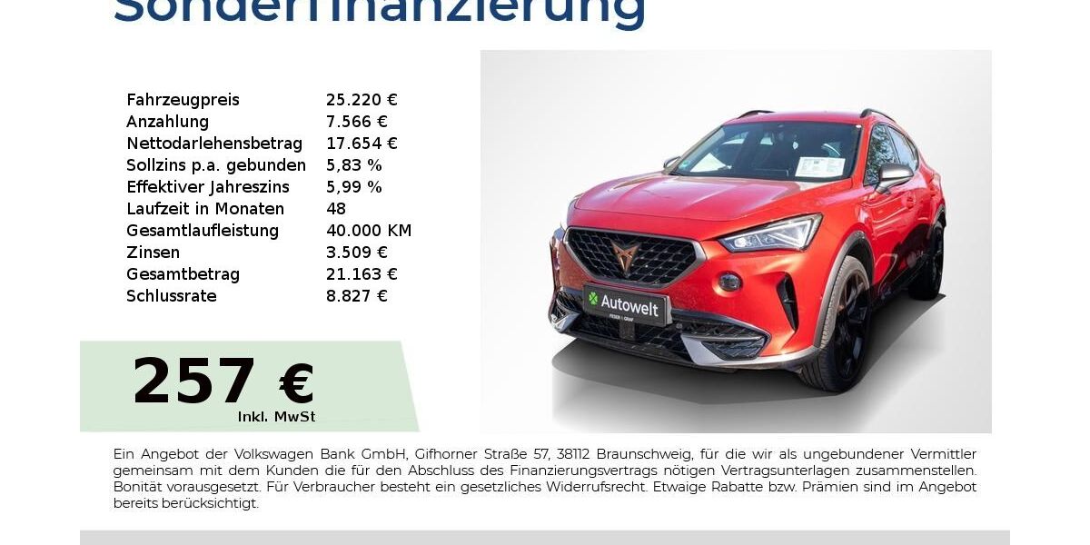 Cupra Formentor 39.350 km 24.880 &euro; Nürnberg 90431