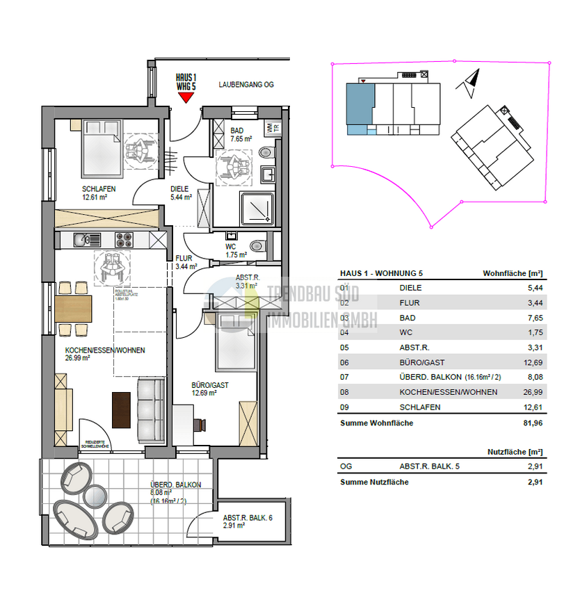 Wohnung zum Kaufen in Mietingen 409.000 € 81.96 m²