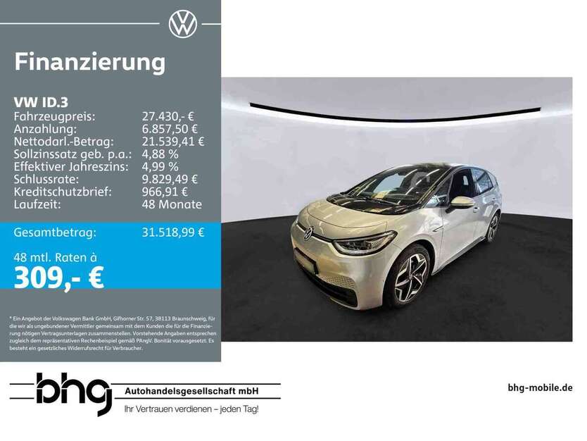 VW ID.3 51.827 km 27.430 € Bühl 77815