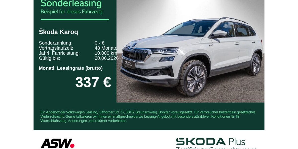 Skoda Karoq 24.300 km 33.960 &euro; Heilbronn 74076
