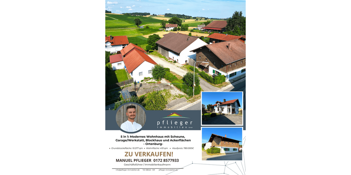 Einfamilienhaus Ortenburg - 14 Zimmer, 410 m&sup2;, 780.000&euro; | Angebot:27249778