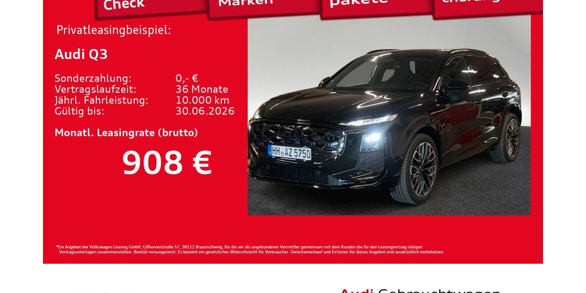 Audi Q3 1.890 km 67.990 &euro; Hamburg 20537