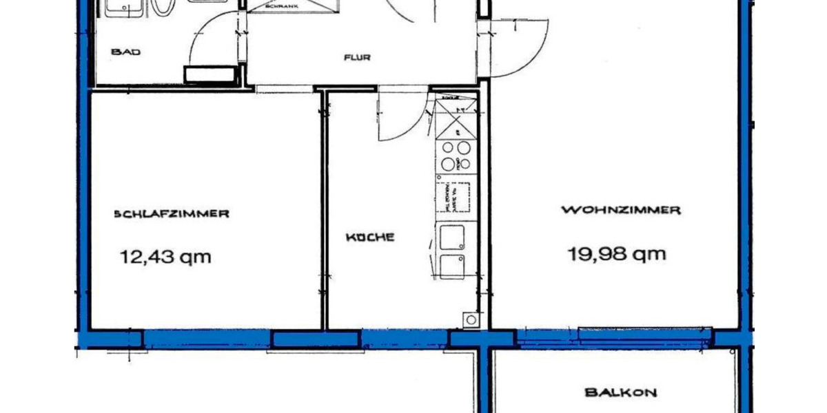 Etagenwohnung Lüneburg Kaltenmoor - 2 Zimmer, 52 m&sup2;, 525&euro; | Angebot:26544312