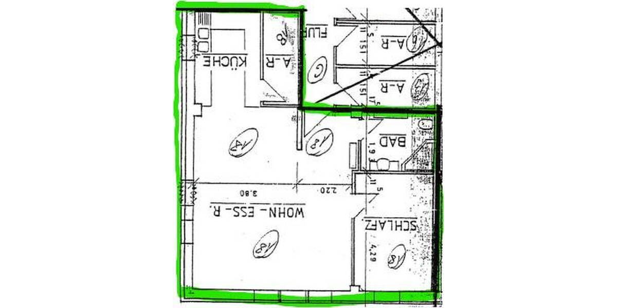 Etagenwohnung Herford Innenstadt - 2 Zimmer, 69 m&sup2;, 169.500&euro; | Angebot:26737336