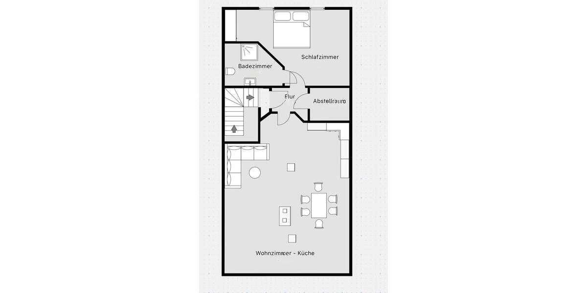 Dachgeschoßwohnung Helsa - 2 Zimmer, 65 m&sup2;, 685&euro; | Angebot:26095262