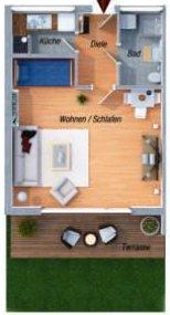 Wohnung Würzburg Lengfeld - 1 Zimmer, 36 m&sup2;, 110.900&euro; | Angebot:26965449
