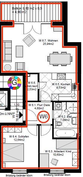 Etagenwohnung Hamburg Altstadt - 3 Zimmer, 77 m&sup2;, 650.000&euro; | Angebot:26695561
