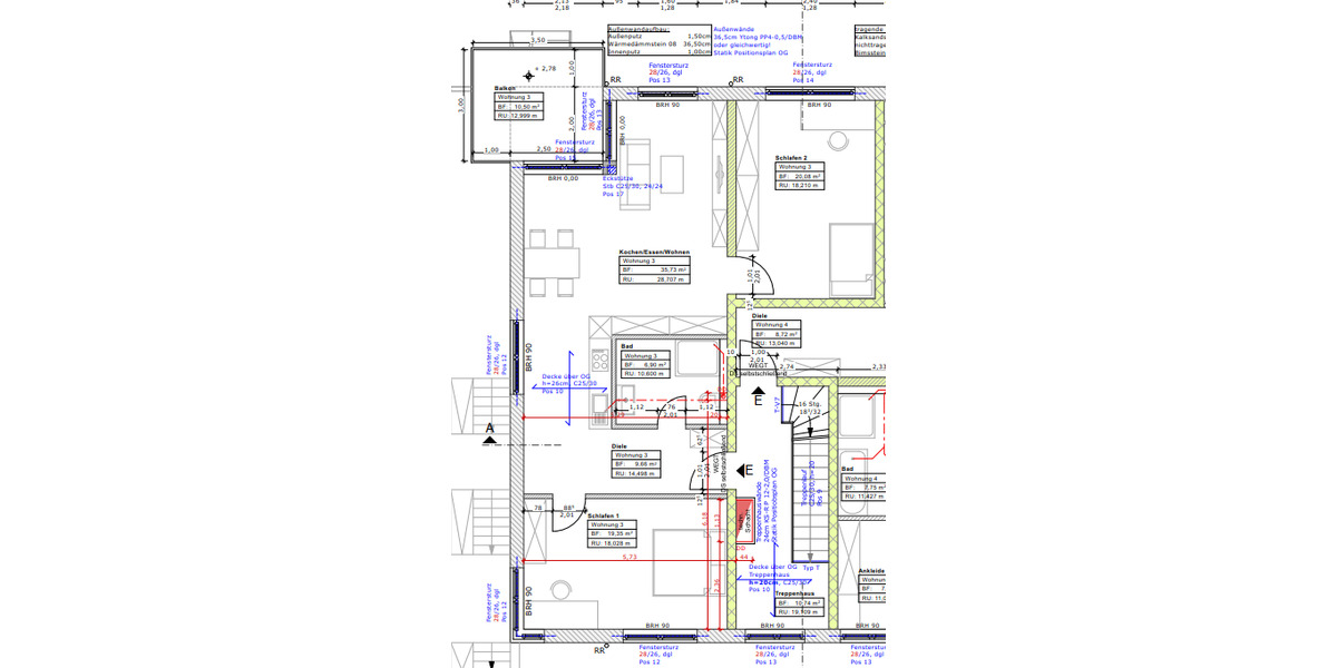 Etagenwohnung Aach Hohensonne - 3 Zimmer, 102 m&sup2;, 1.150&euro; | Angebot:26346023
