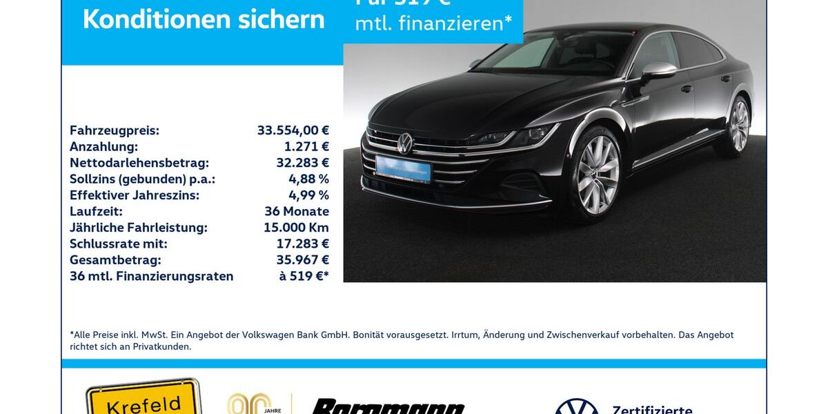 VW Arteon 48.150 km 33.554 &euro; Krefeld 47803