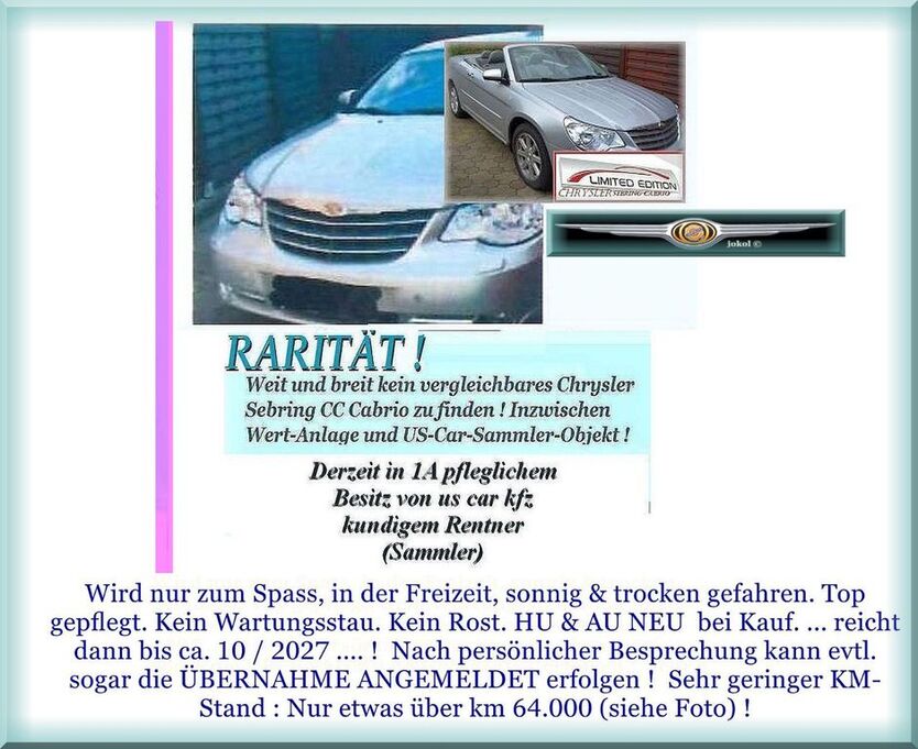 Chrysler Sebring 64.500 km 9.380 € Adenau 53518
