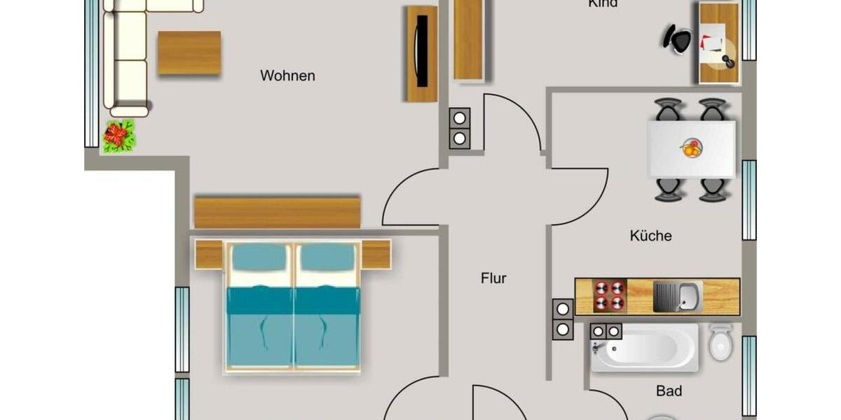 Erdgeschoßwohnung Ahlen Dolberg - 3.5 Zimmer, 84 m&sup2;, 756&euro; | Angebot:25050805