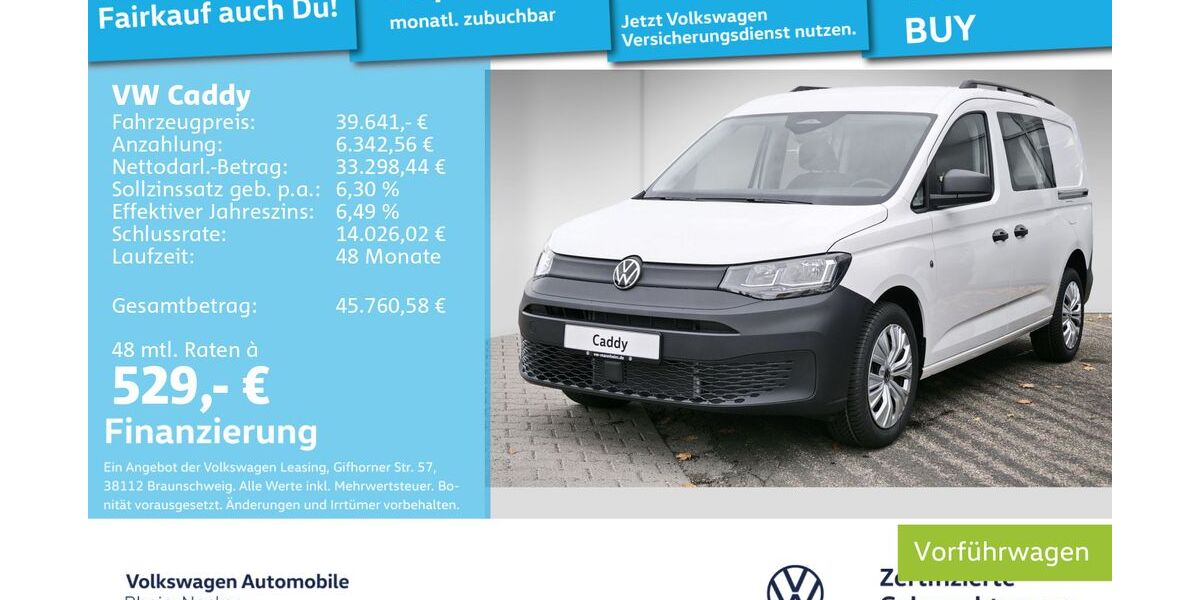 VW Caddy 9.900 km 39.641 &euro; Mannheim 68309