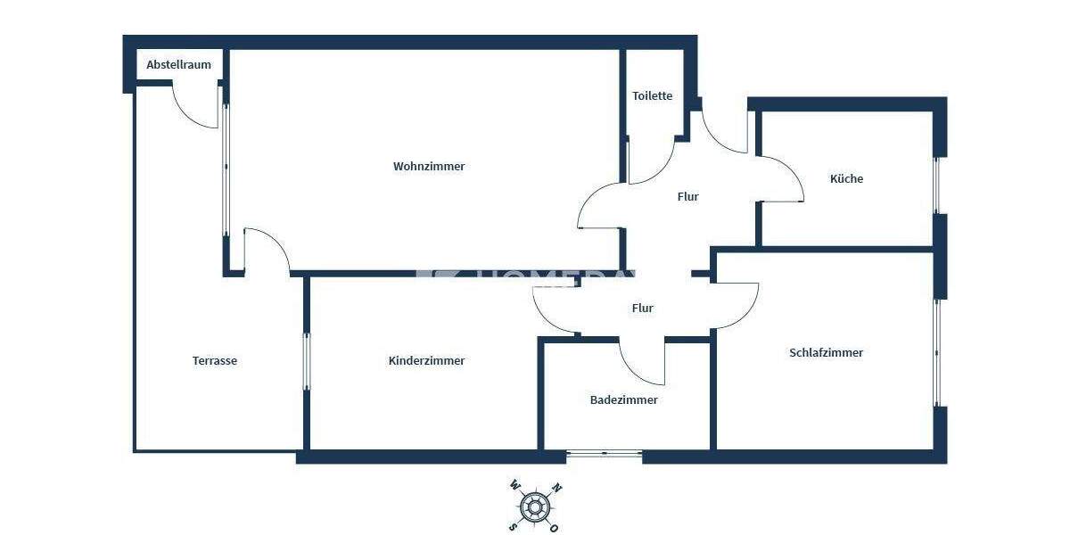 Wohnen auf einer Ebene mit Terrasse, Garten, Garage und Stellplatz 3 zimmer