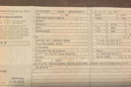 BMW i3 37.000 km 16.000 &euro; Oberhaid 96273