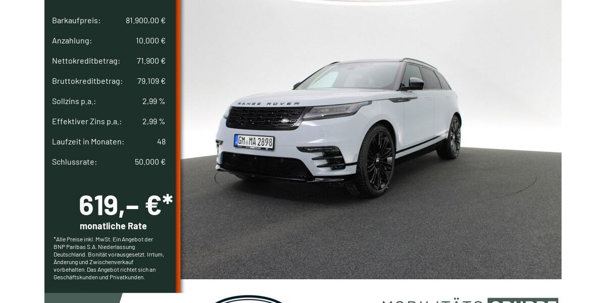 Land Rover Range Rover Velar 1.900 km 81.900 &euro; Engelskirchen 51766