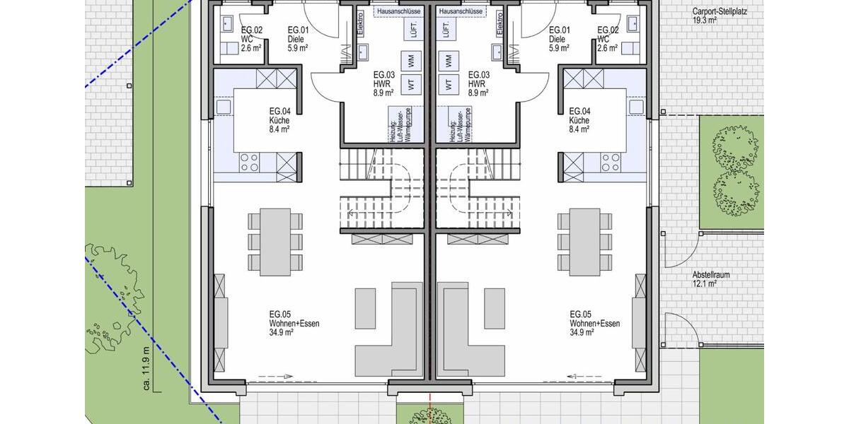 Erstbezug nach Neubau I Energetisch neutral I Doppelhaushälfte in Spenge 6 zimmer