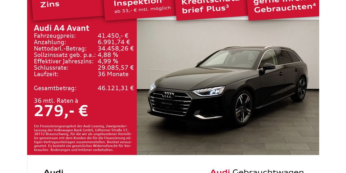 Audi A4 6.000 km 41.450 € Dresden 01067