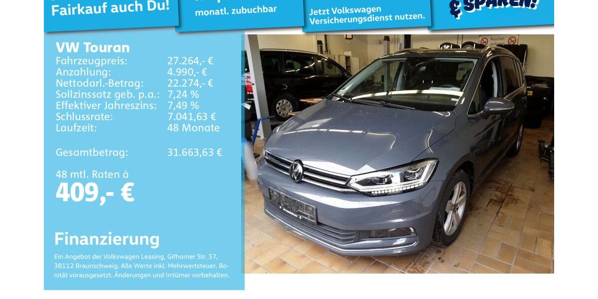 VW Touran 88.272 km 26.991 &euro; Mannheim 68309