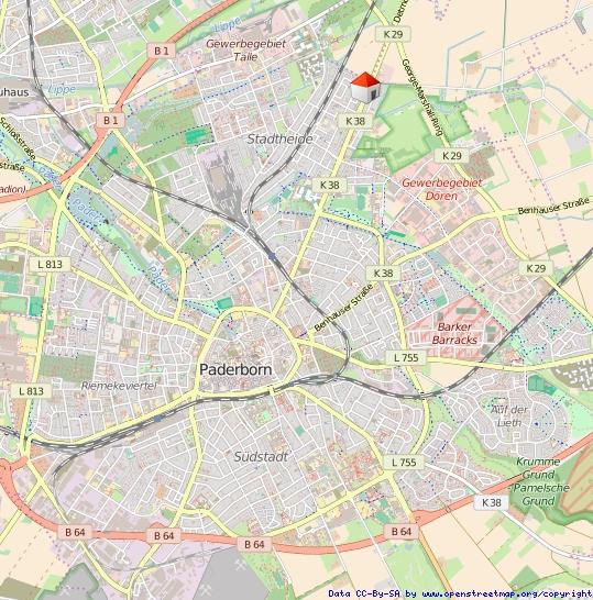 Etagenwohnung Paderborn - 1 Zimmer, 32 m&sup2;, 380&euro; | Angebot:26251426