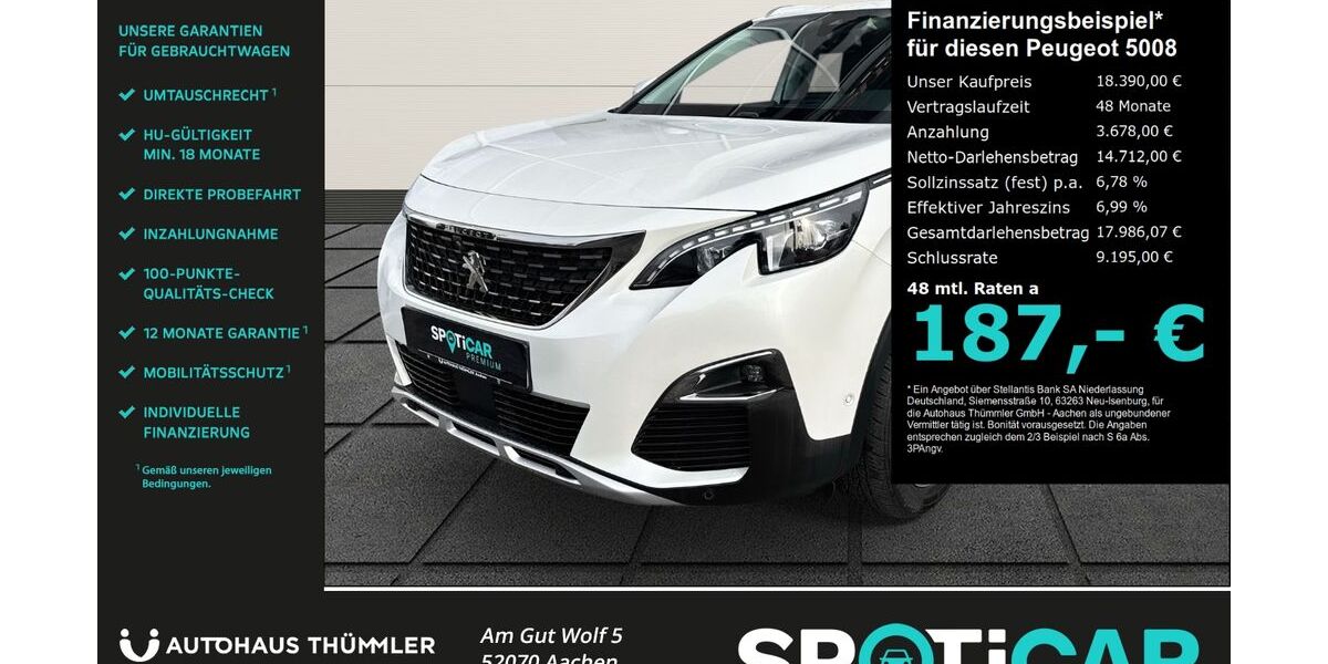 Peugeot 5008 93.100 km 18.390 &euro; Aachen 52070