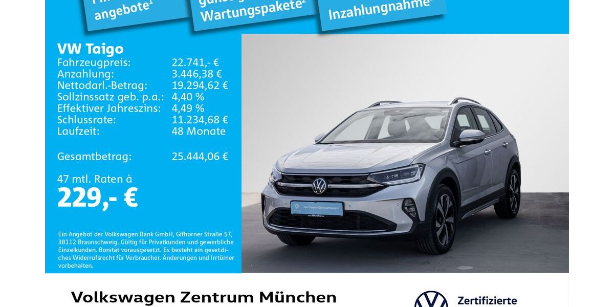 VW Taigo 70.394 km 21.982 &euro; München 80687
