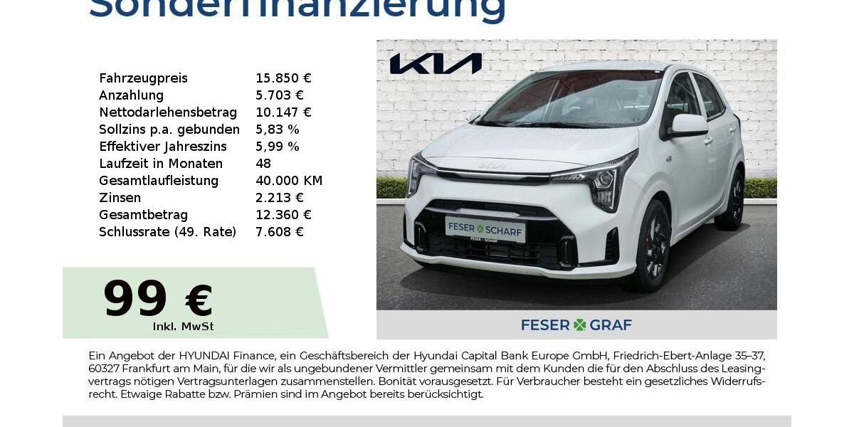 Kia Picanto 6.457 km 15.850 &euro; Roth 91154