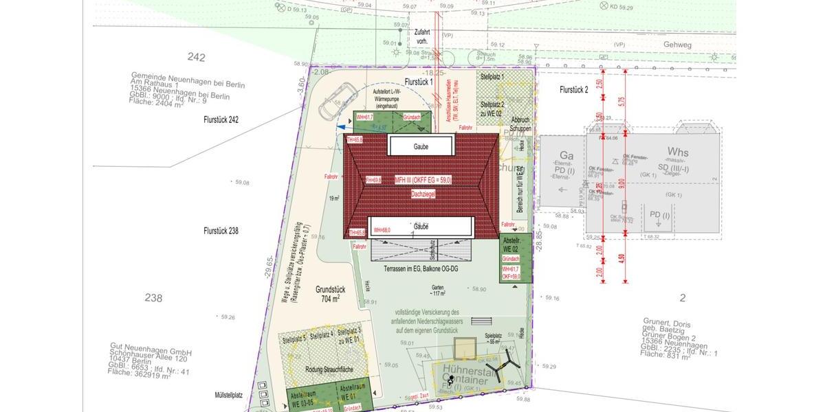 Etagenwohnung Neuenhagen bei Berlin - 3 Zimmer, 60 m&sup2;, 1.280&euro; | Angebot:24639263