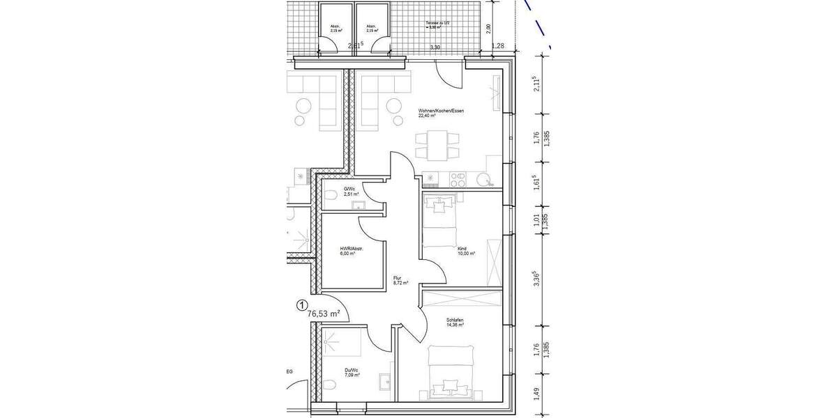 Etagenwohnung Brake - 3 Zimmer, 74 m&sup2;, 260.000&euro; | Angebot:25729041