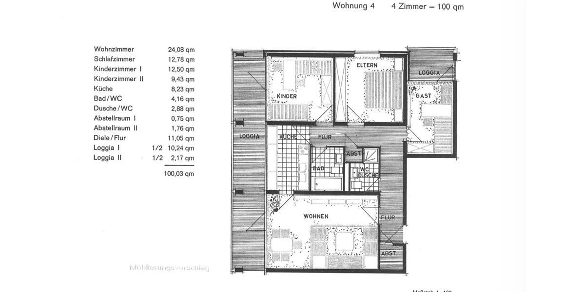 Etagenwohnung Umkirch - 4 Zimmer, 100 m&sup2;, 399.000&euro; | Angebot:27019188
