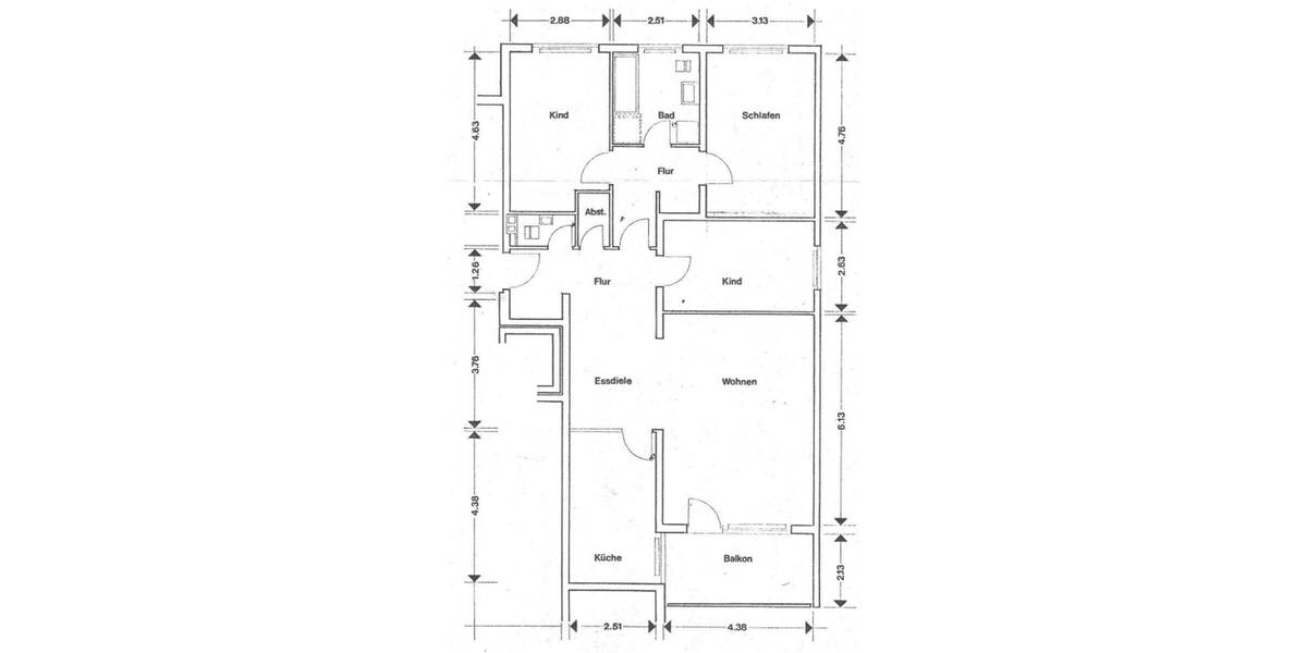 Etagenwohnung Erlangen Bruck - 4 Zimmer, 114 m&sup2;, 448.000&euro; | Angebot:26404343