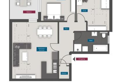 Neubau Wohnung 3-Zi in Landshut Bayerwaldsiedlung zu vermieten zimmer
