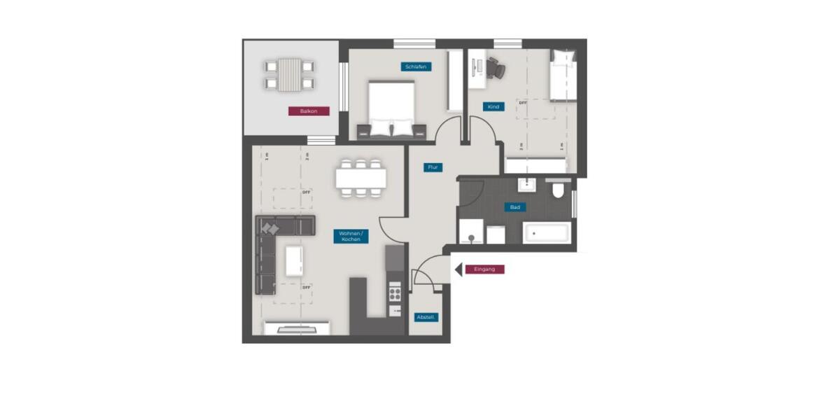 Neubau Wohnung 3-Zi in Landshut Bayerwaldsiedlung zu vermieten zimmer