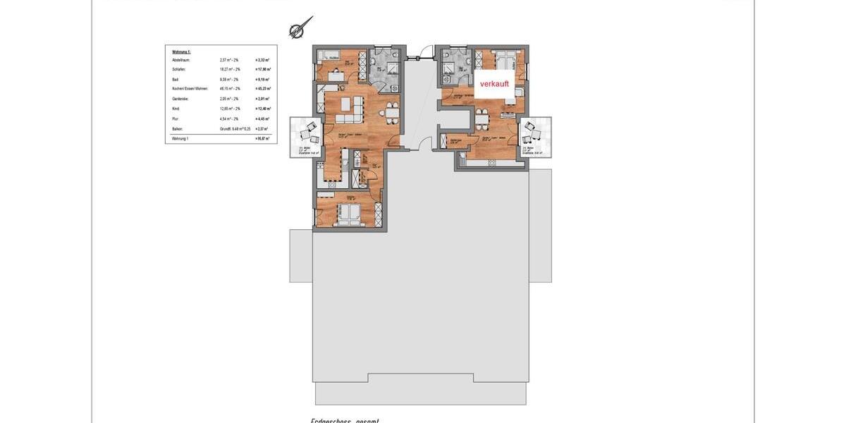 Etagenwohnung Kirchberg im Wald - 2 Zimmer, 50 m&sup2;, 171.326&euro; | Angebot:26349140
