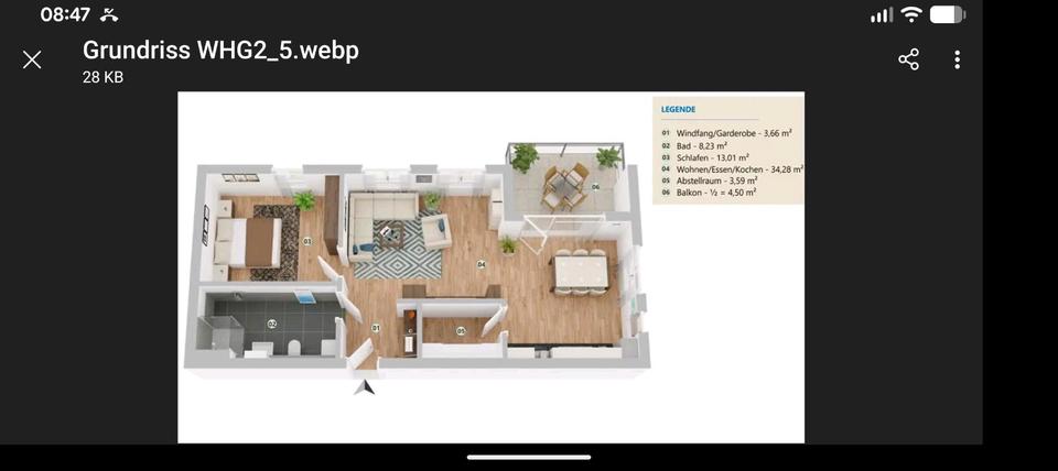 Etagenwohnung Hengersberg - 2 Zimmer, 68 m&sup2;, 748&euro; | Angebot:26395891