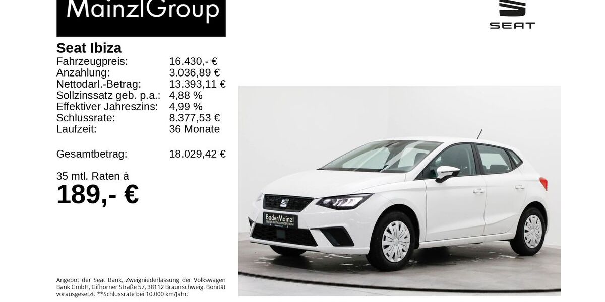 Seat Ibiza 11.242 km 15.990 &euro; Feldkirchen/Westerham 83620
