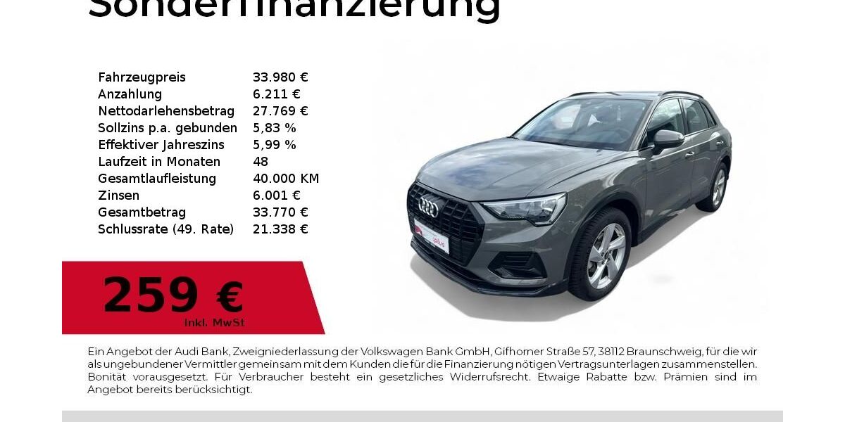 Audi Q3 9.891 km 32.990 &euro; Dessau-Roßlau 06844