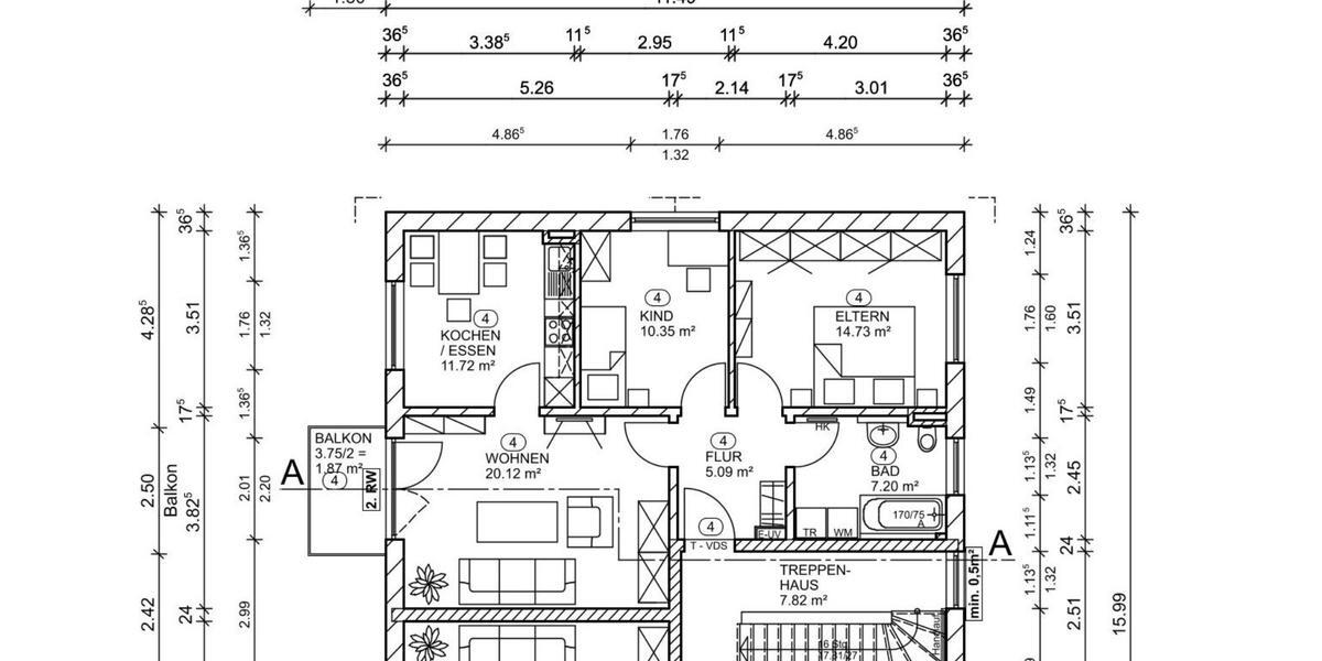 Sonnige 3-Zimmer-Wohnung in Eching 3 zimmer