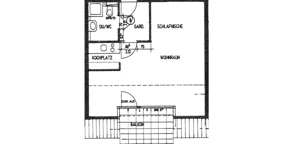 Dachgeschoßwohnung Leinfelden-Echterdingen Echterdingen - 1.5 Zimmer, 40 m&sup2;, 650&euro; | Angebot:25992434