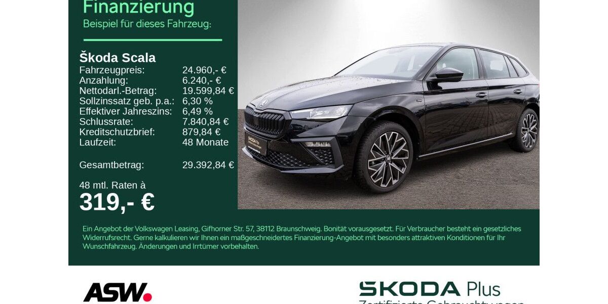 Skoda Scala 26.900 km 24.390 &euro; Bad Rappenau 74906