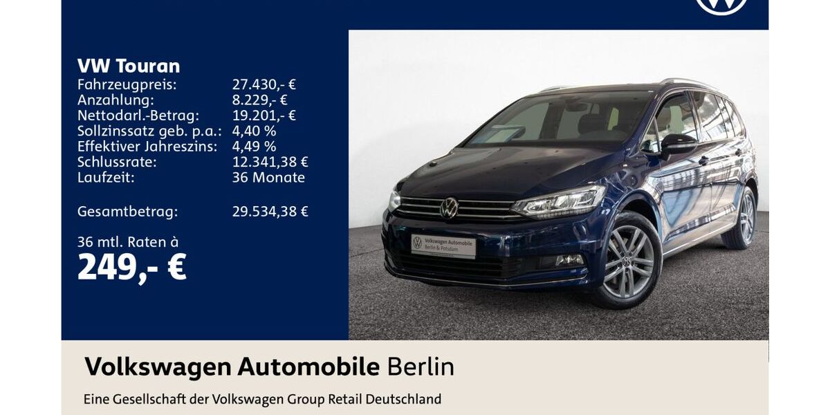 VW Touran 32.623 km 27.430 &euro; Berlin 10587