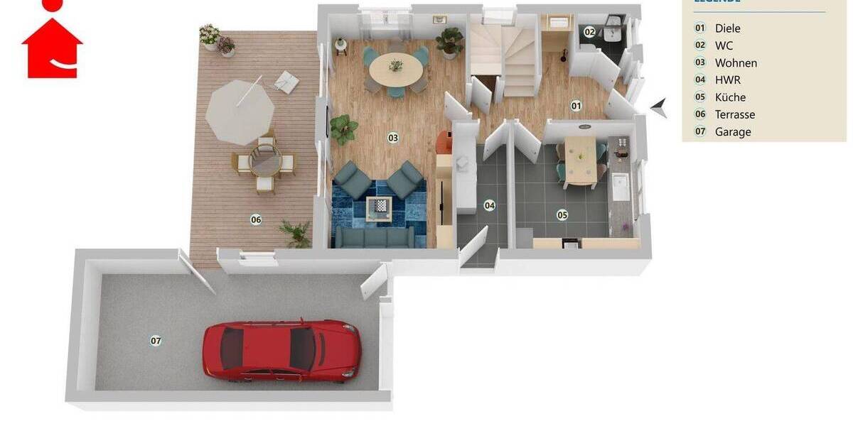 Einfamilienhaus Ochtrup - 5 Zimmer, 110 m&sup2;, 459.000&euro; | Angebot:26627750