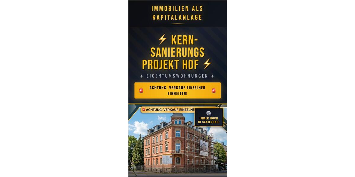 Etagenwohnung Hof Altstadt - 15 Zimmer, 500 m&sup2;, 190.000&euro; | Angebot:26447310