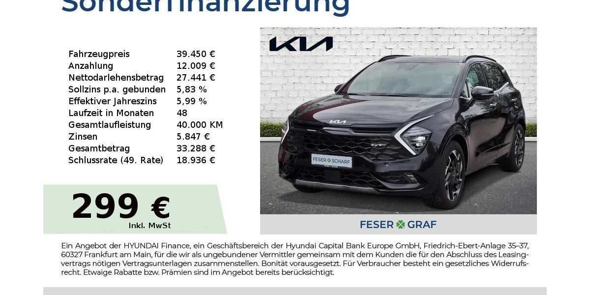 Kia Sportage 10.498 km 39.450 € Nürnberg 90425