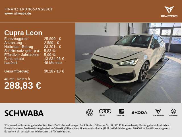 Cupra Leon 36.100 km 25.890 € Gersthofen 86368
