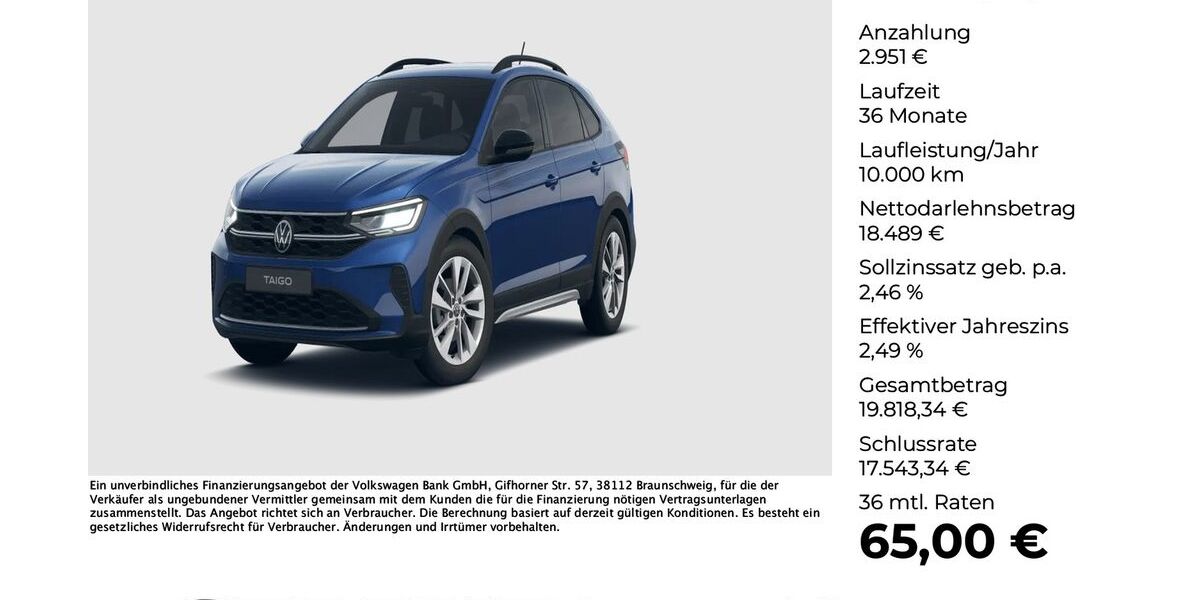 VW Taigo 18.212 km 21.440 &euro; Osnabrück 49078