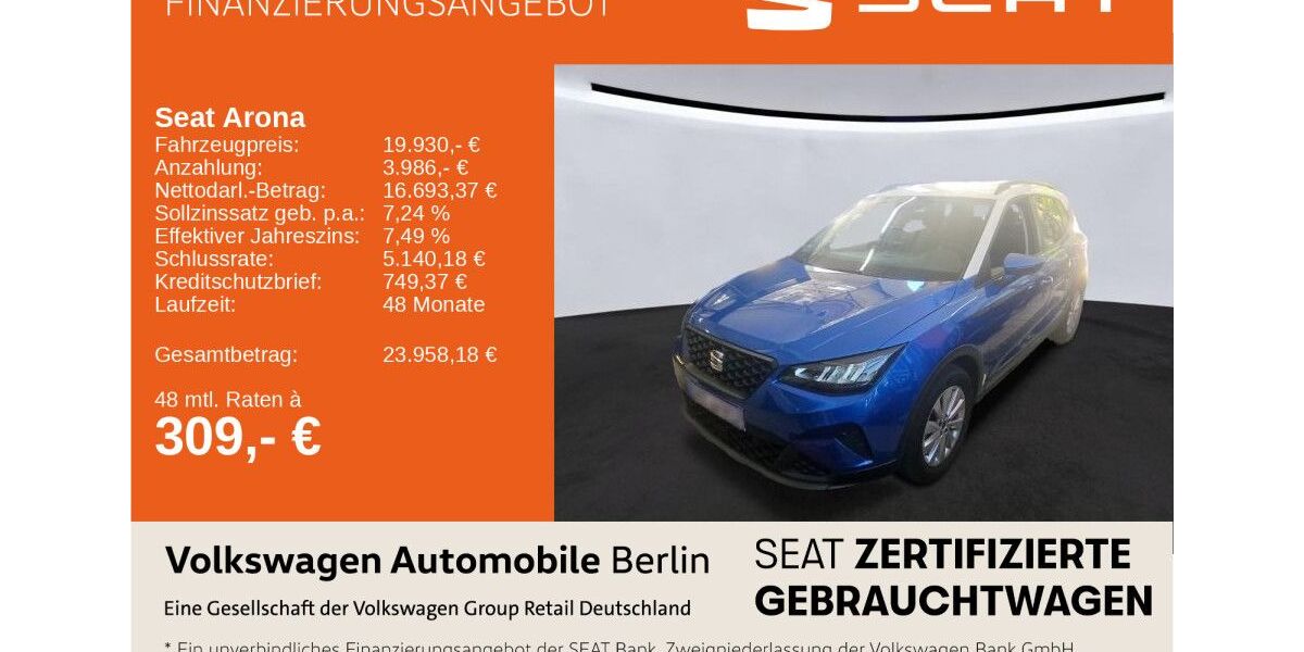 Seat Arona 20.770 km 19.930 &euro; Berlin 13089