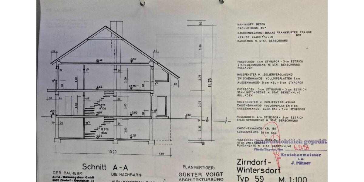Doppelhaushälfte Zirndorf - 5 Zimmer, 140 m&sup2;, 450.000&euro; | Angebot:25327121