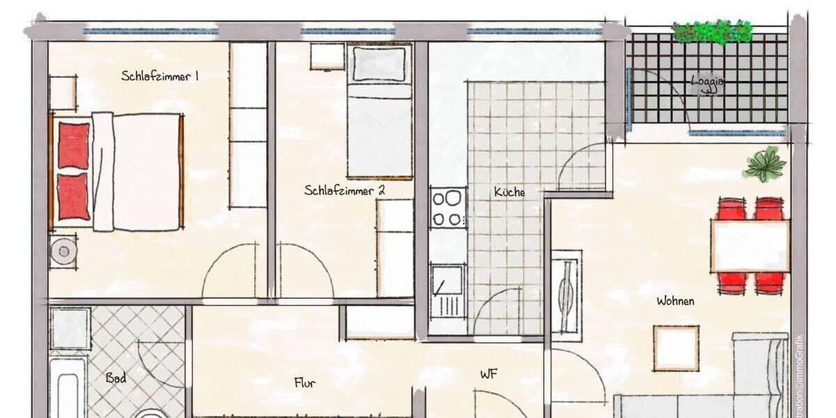 Etagenwohnung Glinde - 2 Zimmer, 72 m&sup2;, 178.000&euro; | Angebot:25731729